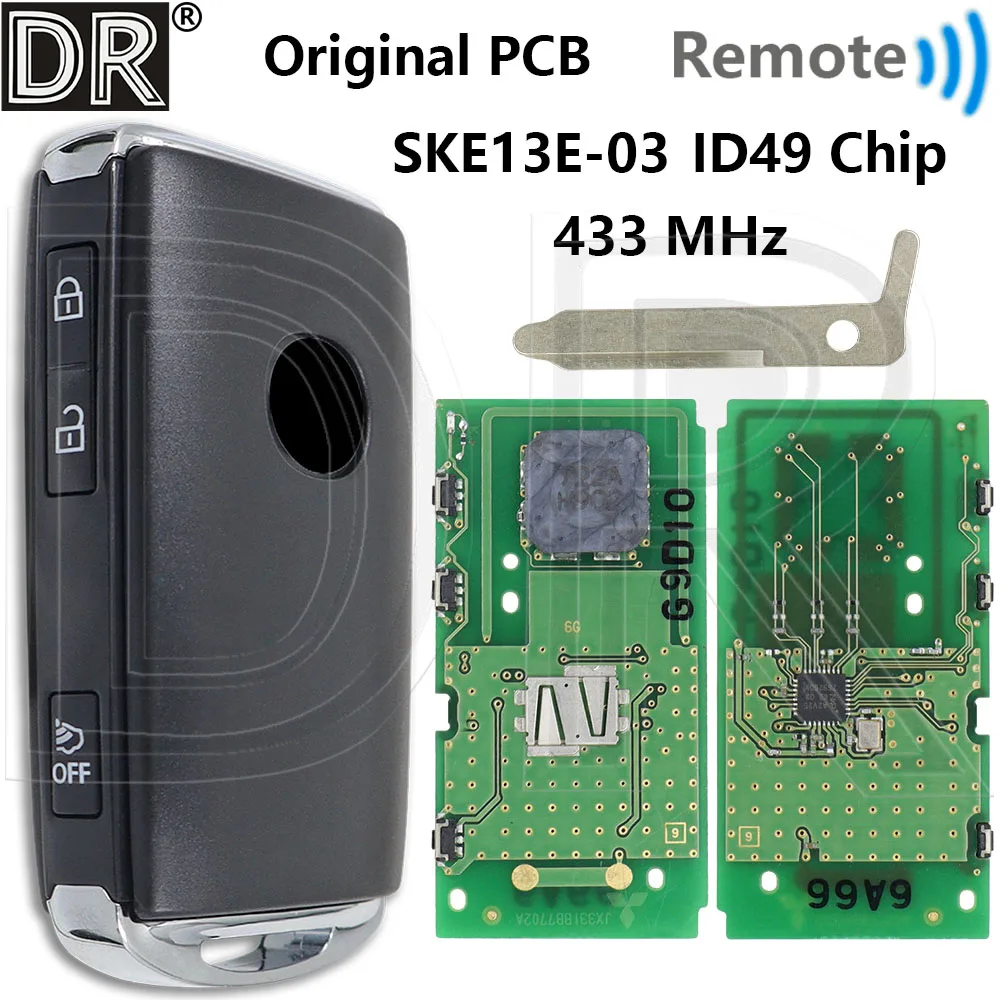 

Great Original PCB SKE13E-03 ID49 Chip 433.92MHz FSK Proximity Car Remote Control Smart Key For Mazda CX3 CX5 CX8 CX9 2019-2023