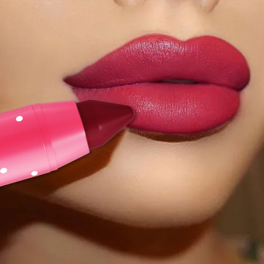 15 cores 1pc caneta batom fosco à prova dwaterproof água mancha labial matiz coreano maquiagem lábio cosméticos batom nude caneta para presente feminino delineador labial