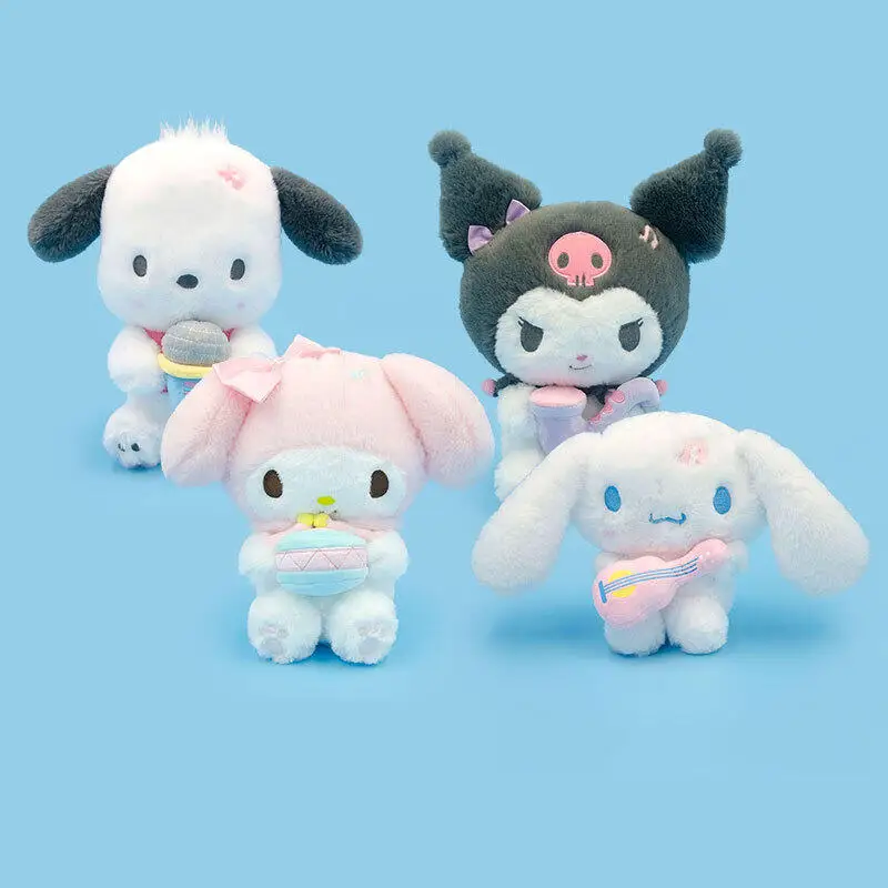 

Милая плюшевая кукла Hello Kitty из концертной серии: очаровательная мультяшная фигурка животного, мягкая игрушка высокого качества, прекрасный подарок для девочек