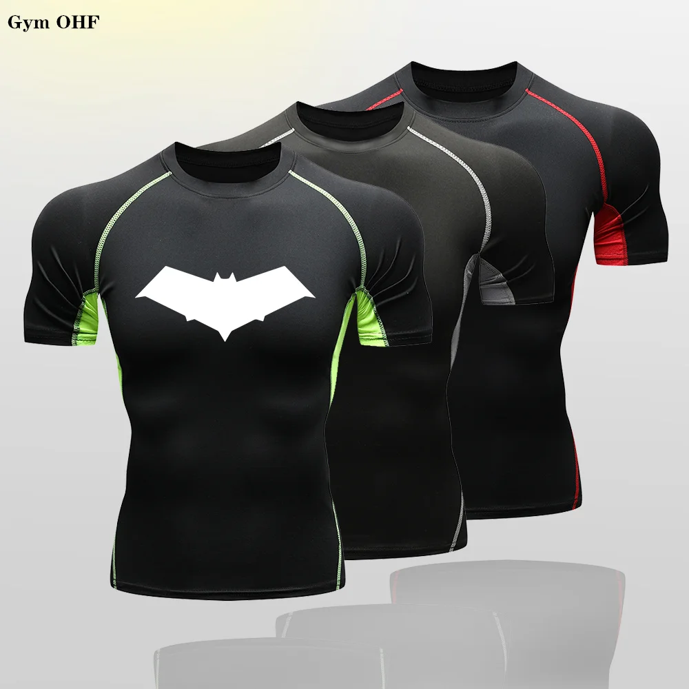 Anime Children Compression Shirts Boys Running Sport T Shirt Short Sleeve Running Gym Clothing Fitness Tight Top Quick Dry Tees