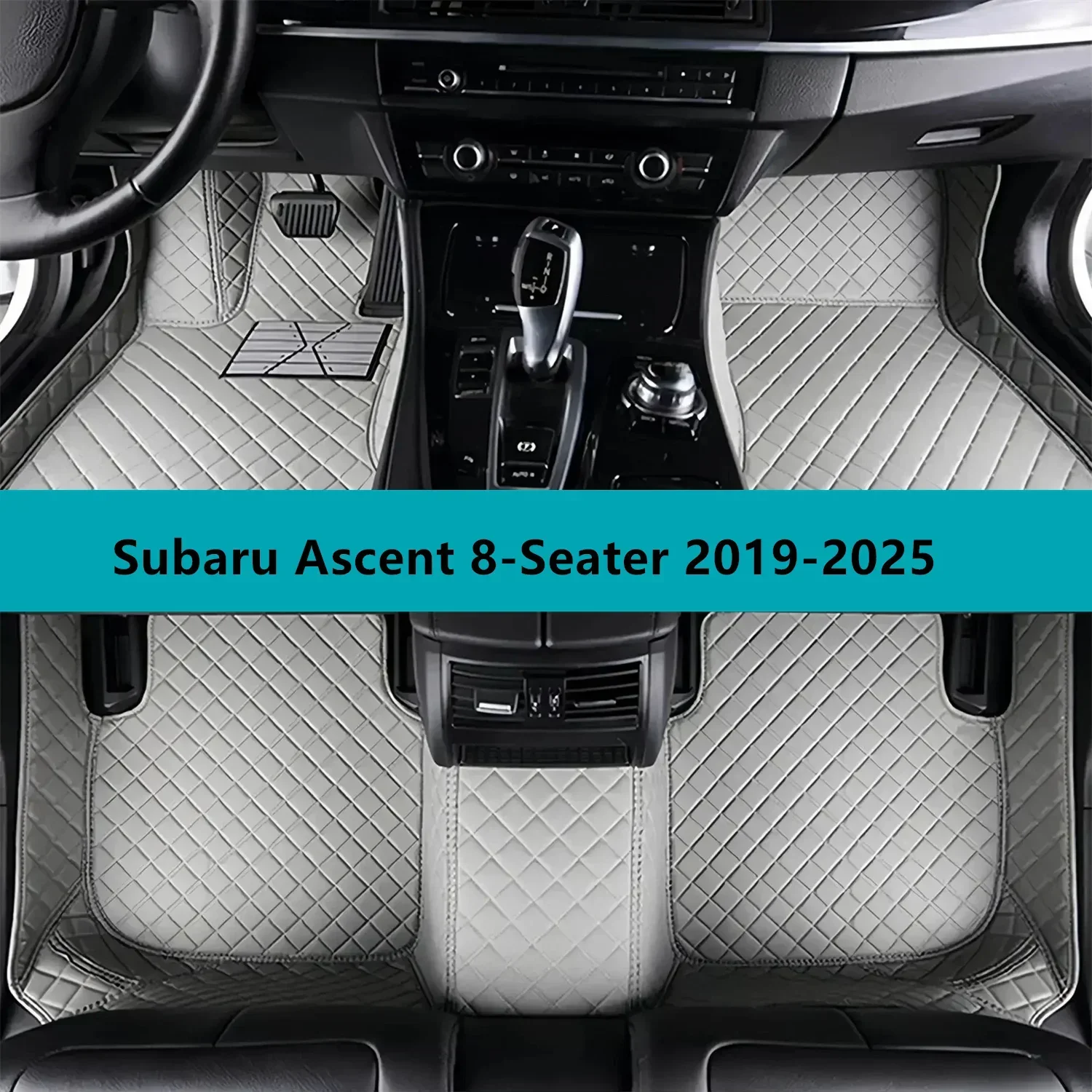 

Custom Full Set Car Floor Mats for Subaru Ascent 8-Seater 2019-2025 Leather Floor Mats for Cars Mats Carpets Car Accessories