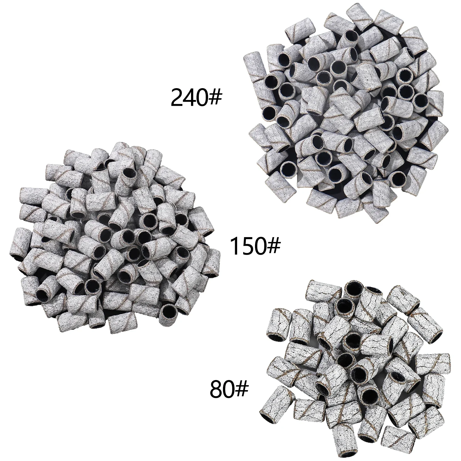 80 # 150 # 240 #   เครื่องตะไบเล็บแบบวงแหวนลายม้าลาย หัวเจียรสำหรับดูแลเท้า ขัดเงา ทำเล็บ กำจัดเจลขัดเล็บ อุปกรณ์เปลี่ยนหัวเจียร