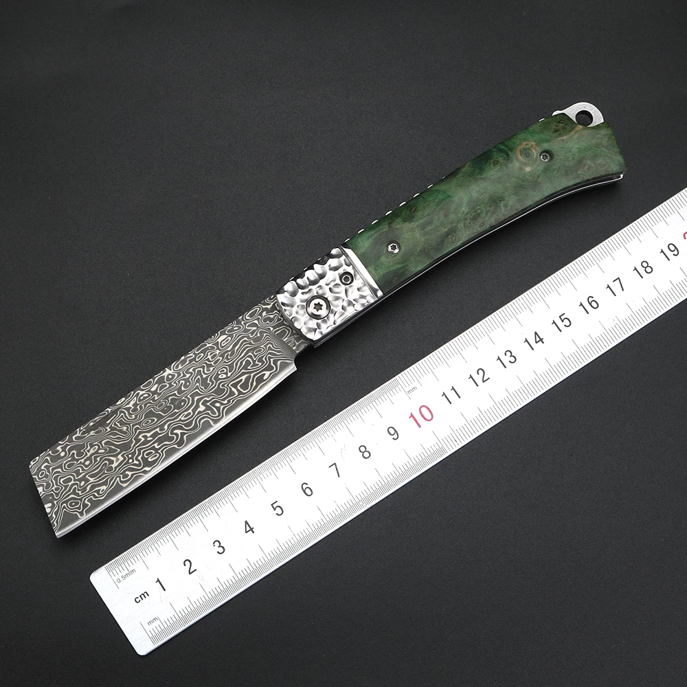 Damascus VG10 Patterned Steel High Hardness Portable Pocket Folding Knife Outdoor Knife Camping Folding Knife