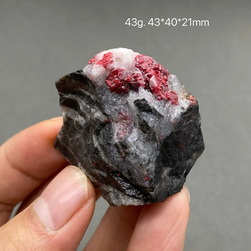 100% natural cinnabar original stone mineral specimen healing crystal teaching specimen collection