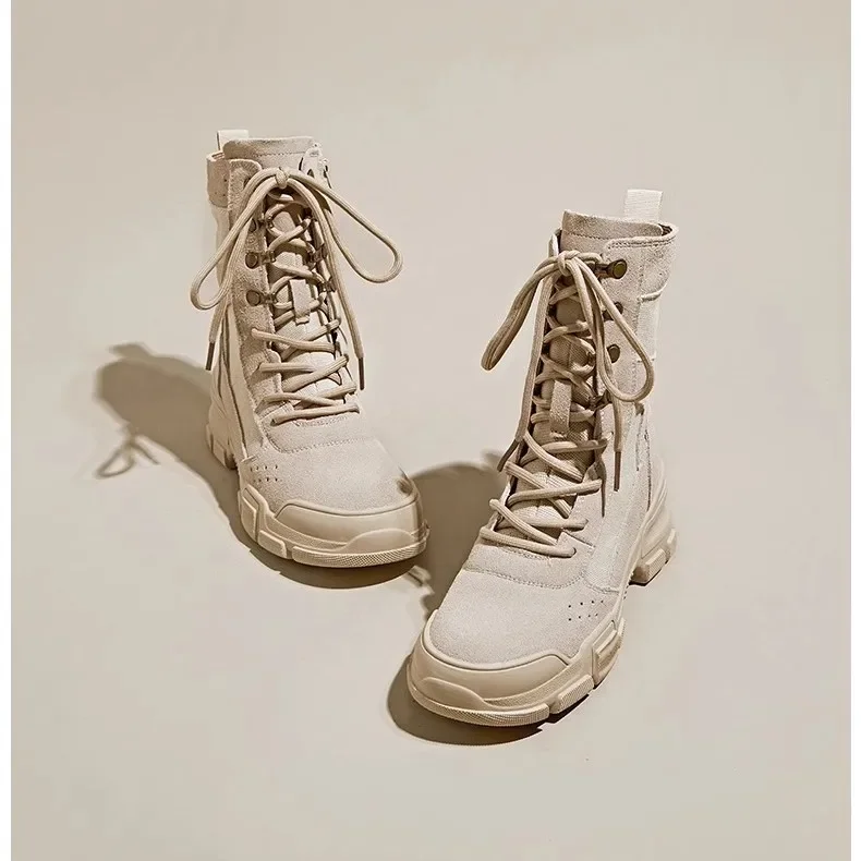 Women's Hiking Shoes Canvas Fashion Desert Tactical Boots Women's Shoes Workwear Short Boots Thick Soled Anti Slip Sports Shoes