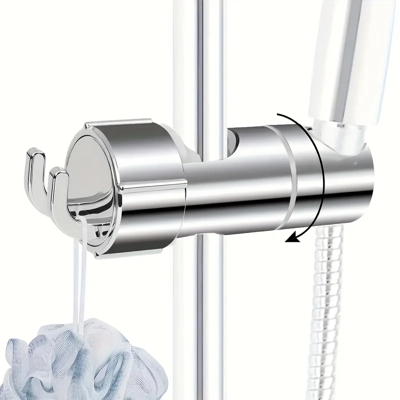 Shower Head Holder, Sliding Shower Rod Bracket, Adjustable Shower Head Bracket for 16-27mm Sliding Rods, Suitable for Sliding Ro