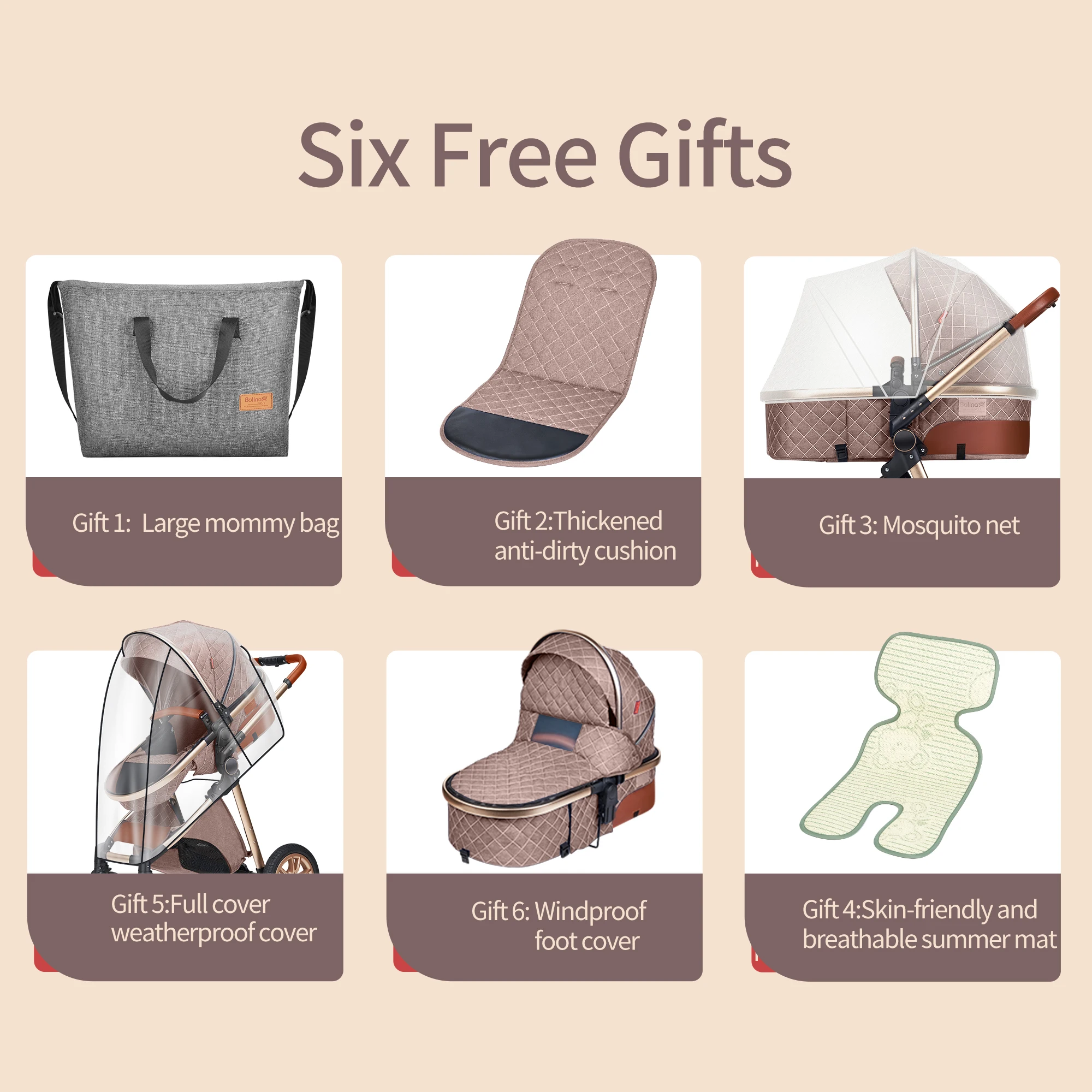 نظام عربة الأطفال BCHILDHOOD Heritage 3 في 1: عربة أطفال بمقعد متعدد الاستخدامات قابلة للعكس لرحلة 0-36 شهرًا #3