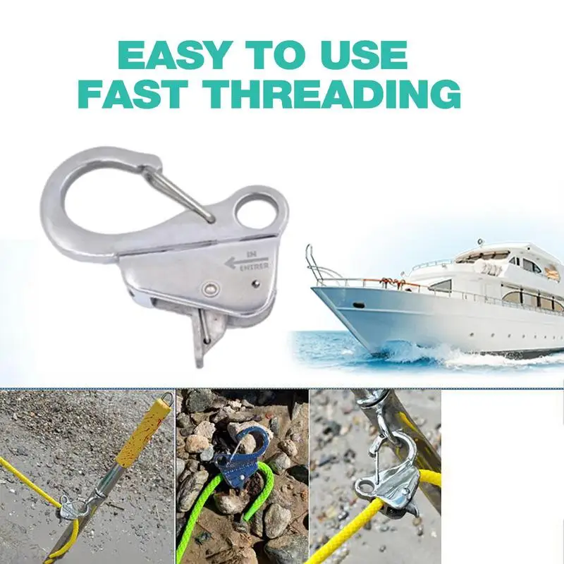 Stainless Steel Boat Fender Clip Boat Fender Quick Release Clip Boat Bumper Fender Hook Spring Snap Attach Rope Marine For Boat