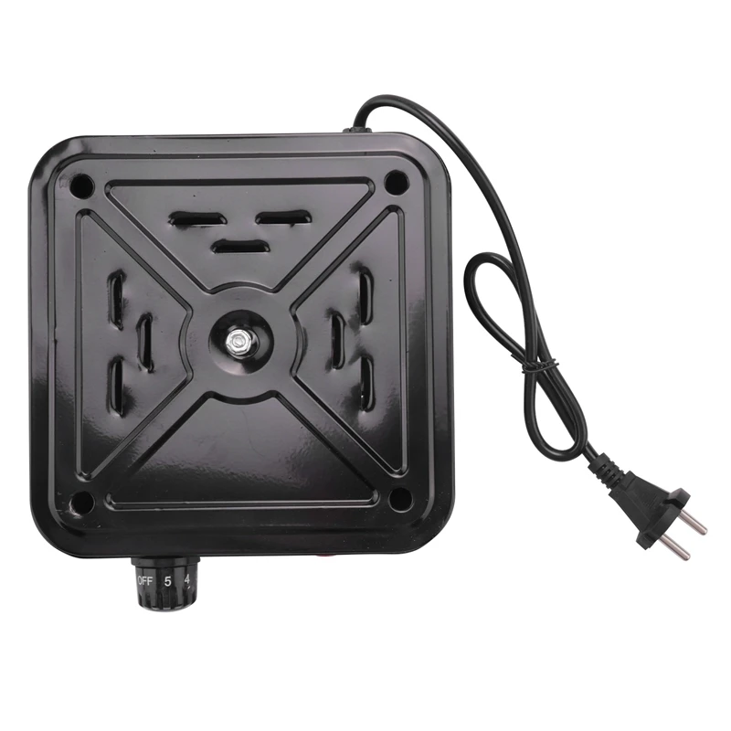 Elektrische Einbrenner-Kochfeld mit einstellbarer Temperatur, 1500W, schwarzer und rostfreier EU-Stecker