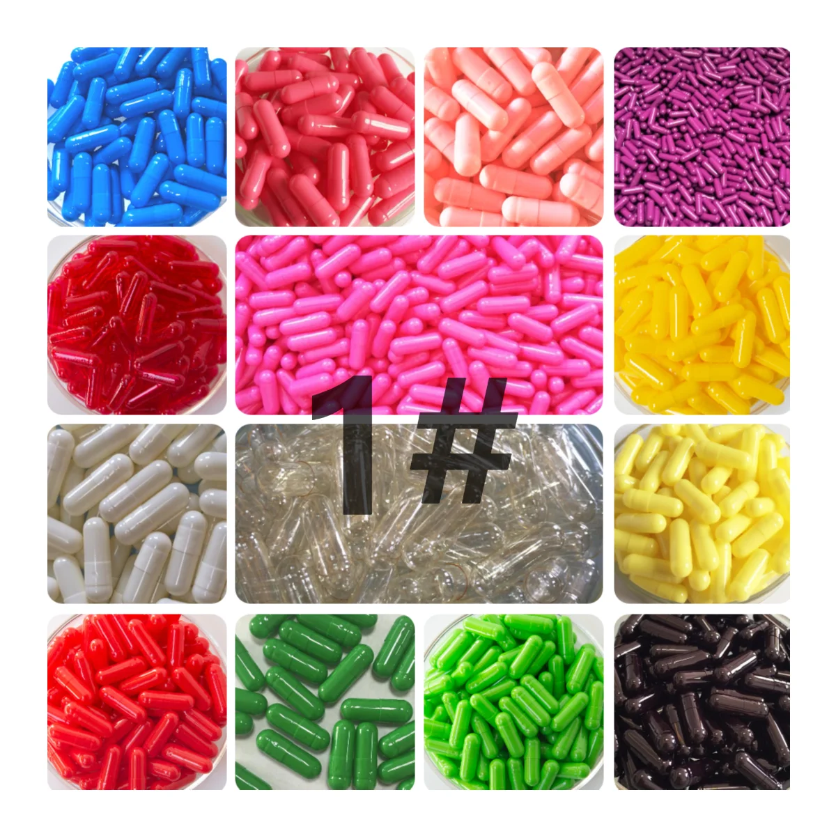 Size 1 Joined Capsules,100pcs/Bag! All Kinds of Colored Empty Gelatin Capsule,Empty Capsule,Capsule Shell,Capsule Case,Pill