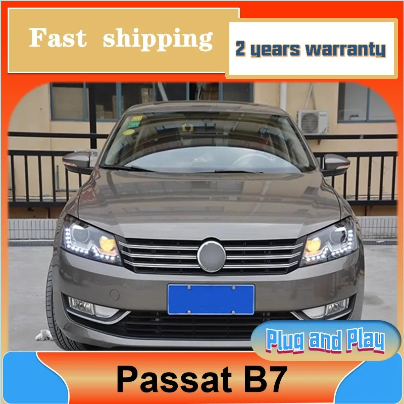 

Car Styling for VW Passat B7 Head Light 2011-2015 Passat Headlight DRL Turn Signal Low High Beam Projector Lens