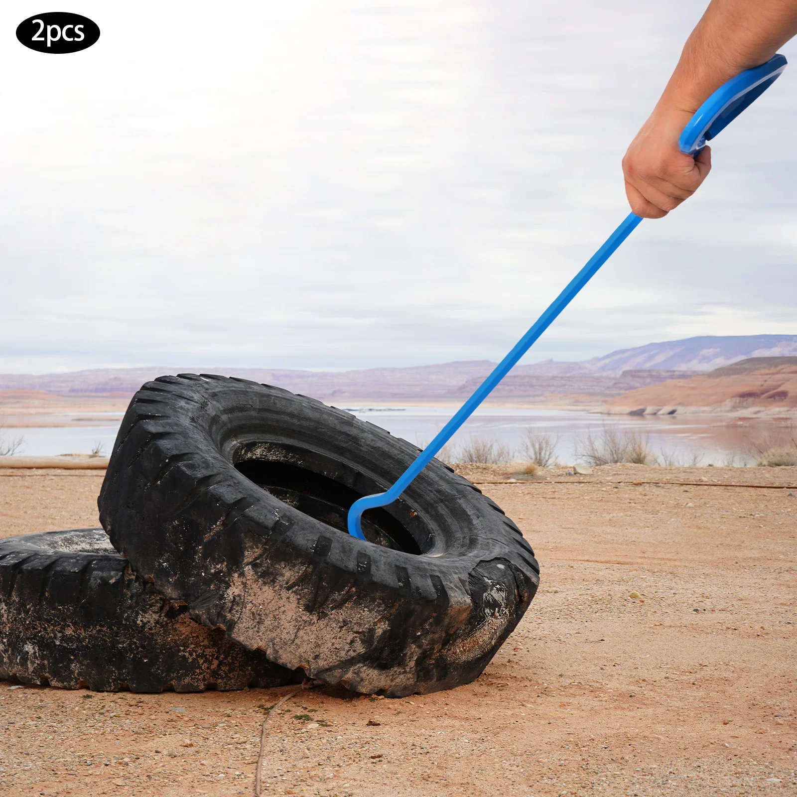 

Универсальный ярко-синий подъемный крюк, 30 дюймов, экономия труда, для крышки септического бака, коммуникационной решетки