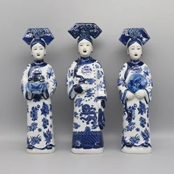 Porcelain Figurines of Chinese Princesses and Empress in Qing Dynasty, Ceramic Statue, Ancient Chinese Lady, Home Decoration