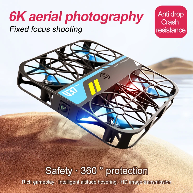 New V37 Mini Grid Drone 8k HD Camera Obstacle Avoidance Aerial Photography Brushless Pocket RC Helicopter Plane Quadcopter Gifts