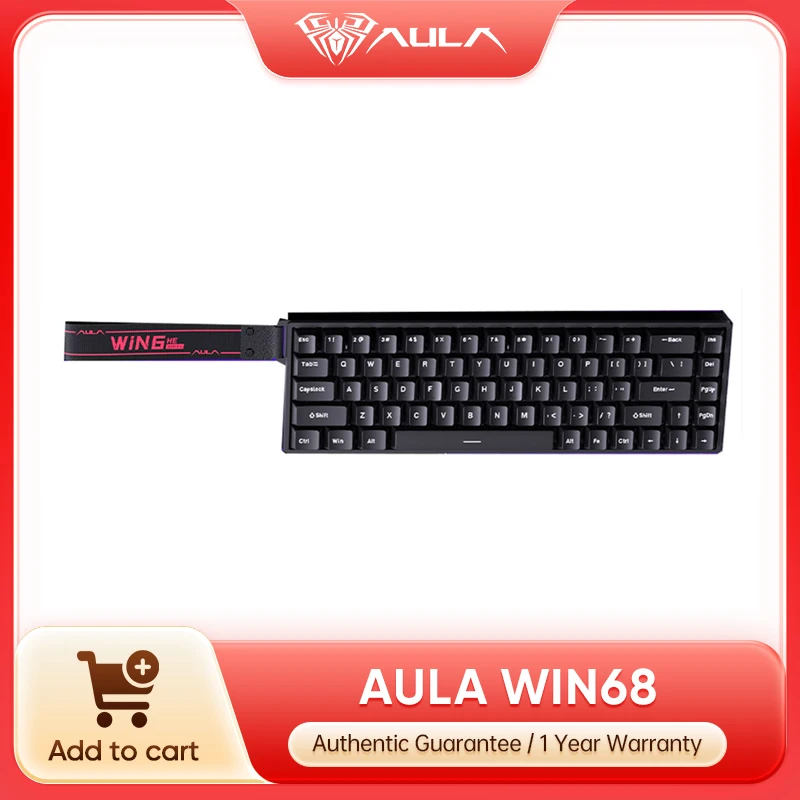 Aula Win68 HE Magnetic Switch MIni E-sports Gaming Keyboard 8k Wired Custom Hot Swap RGB Mechanical Keyboard for Pc Gamer Gift