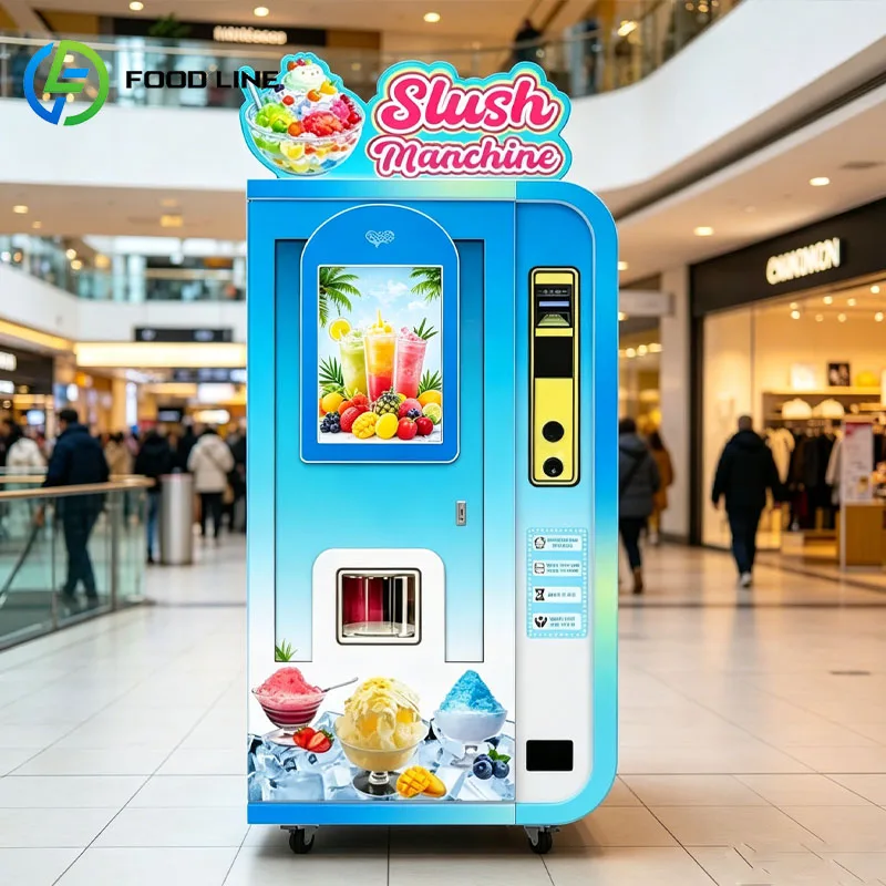 Smoothie Machine Vending Commercial Fruit Drink Maker Frozen Smoothie Slush Machine Smart Touch Screen LED Customized