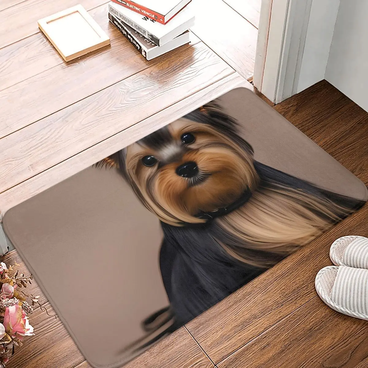 Yorkshire Terrier Kitchen Non-Slip Carpet Cool Dog Bedroom Mat Welcome Doormat Home Decoration Rug