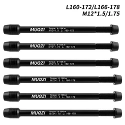 AL 7075 Bike Trainer Thru Axle M12x1.0/1.5/1.75mm Aluminum Alloy MTB Mountain Road Bicycle Wheel Hub Thread Spindle