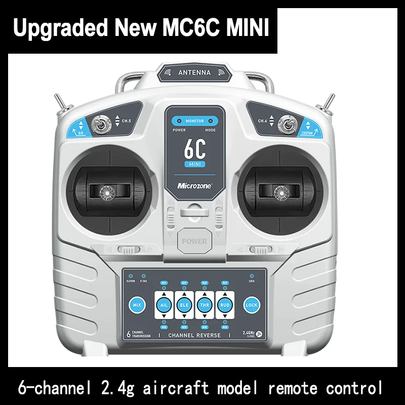 Microzone 2023 New Mc6c 6a 6b Upgrade 6-channel 2.4g Aircraft Model Remote Control Receiver Fixed Wing Four Axis