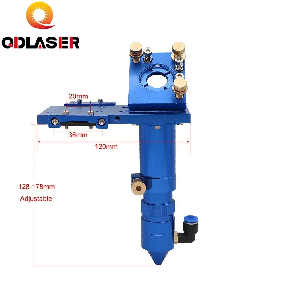 QDLASER جودة عالية CO2 الليزر رئيس التركيز عدسة 20 مللي متر مرآة عاكسة 25 مللي متر جبل متكامل لآلة القطع والنقش بالليزر #5