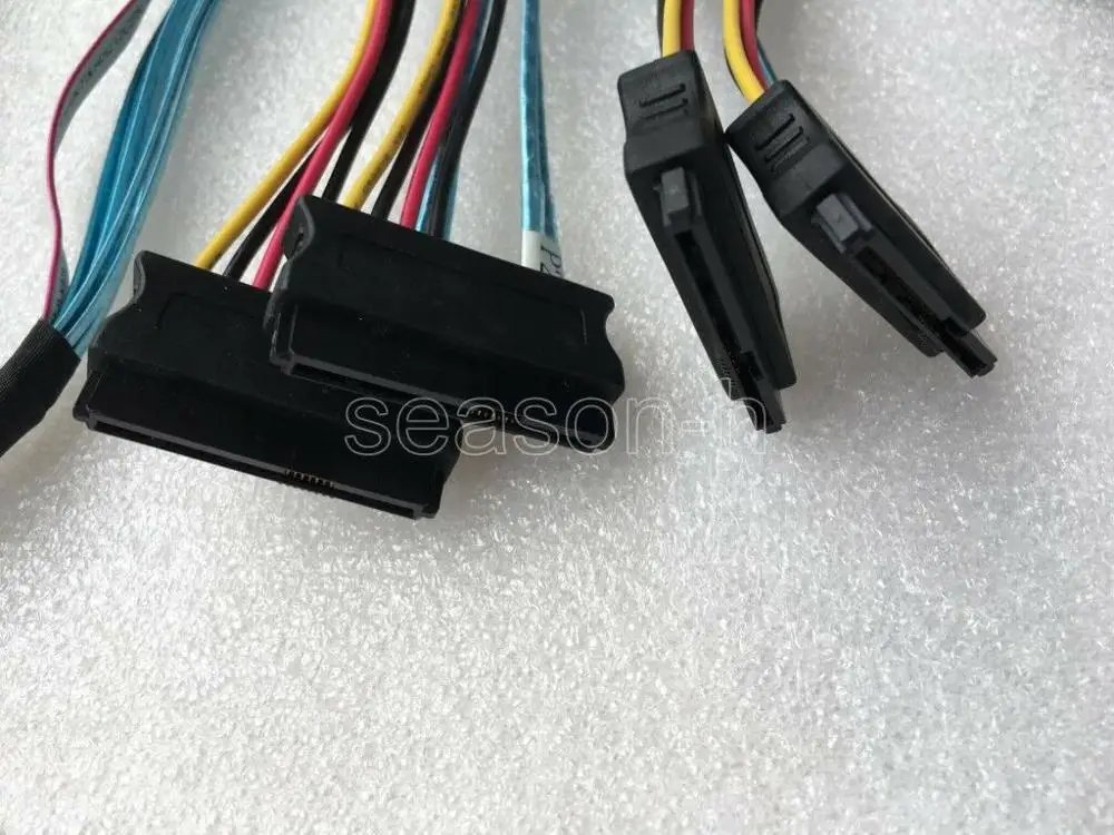 Standard  Mini SAS SFF-8643 to 4 SAS 29pin SFF-8482 data Server Cable 60CM