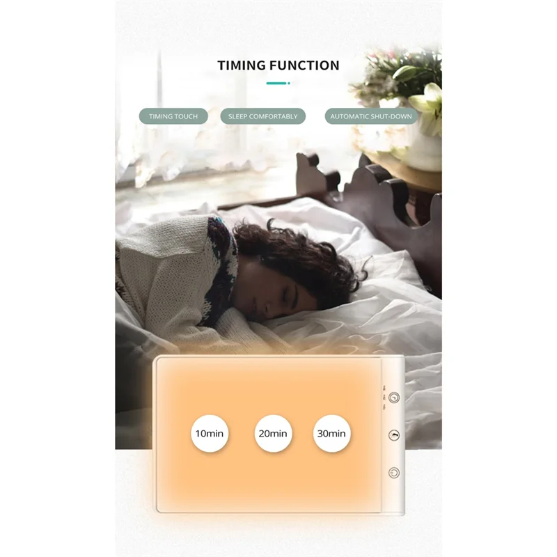 ABZV-Light Therapy Lamp SAD Light LED Happy Mood Light Touch Dimmable Night Light, UV Free,Timer Function,For Home/Travelling