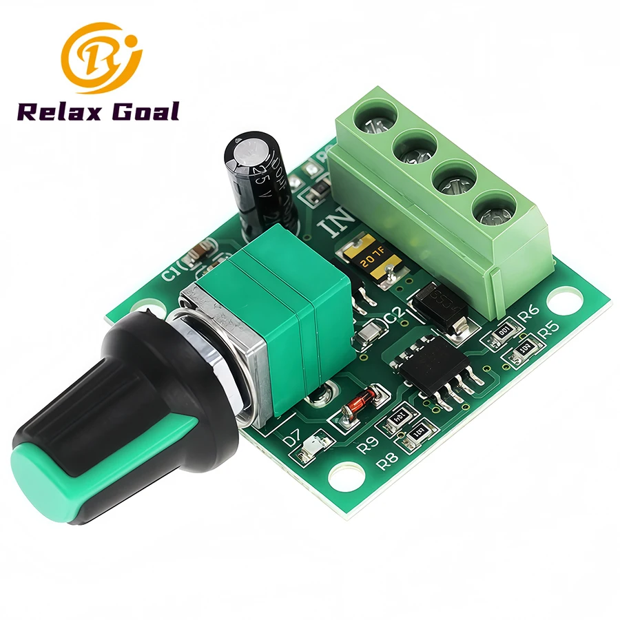 Dc 1.8v 3v 5v 6v 12v 2a pwm controlador de velocidade do motor baixa tensão 1803bk interruptor regulador de velocidade do motor pwm módulo de acionamento ajustável