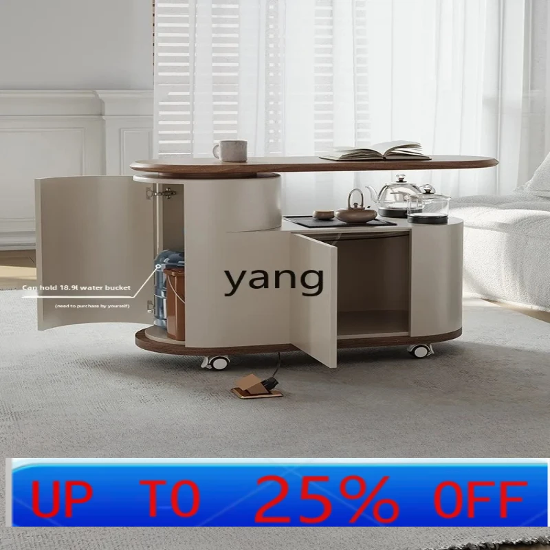 

LH removable tea table kettle integrated living room home sofa small tea cart