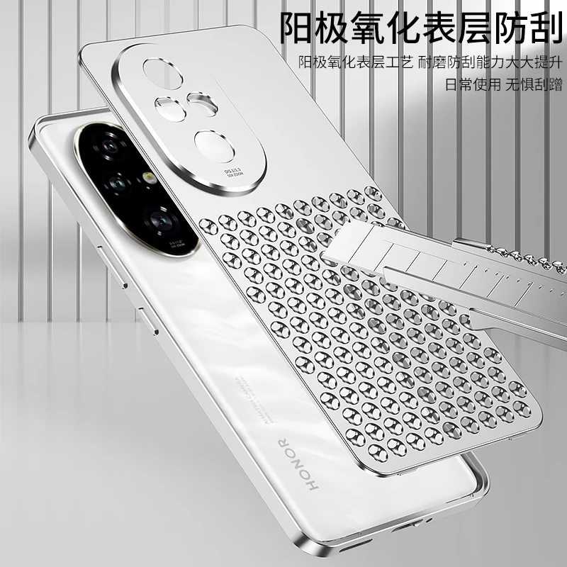 Case For Honor 200 Pro Luxury Heat Dissipation Aluminum Alloy Aluminum Alloy Cover For Honor200 Pro Shockproof Bumper Funda