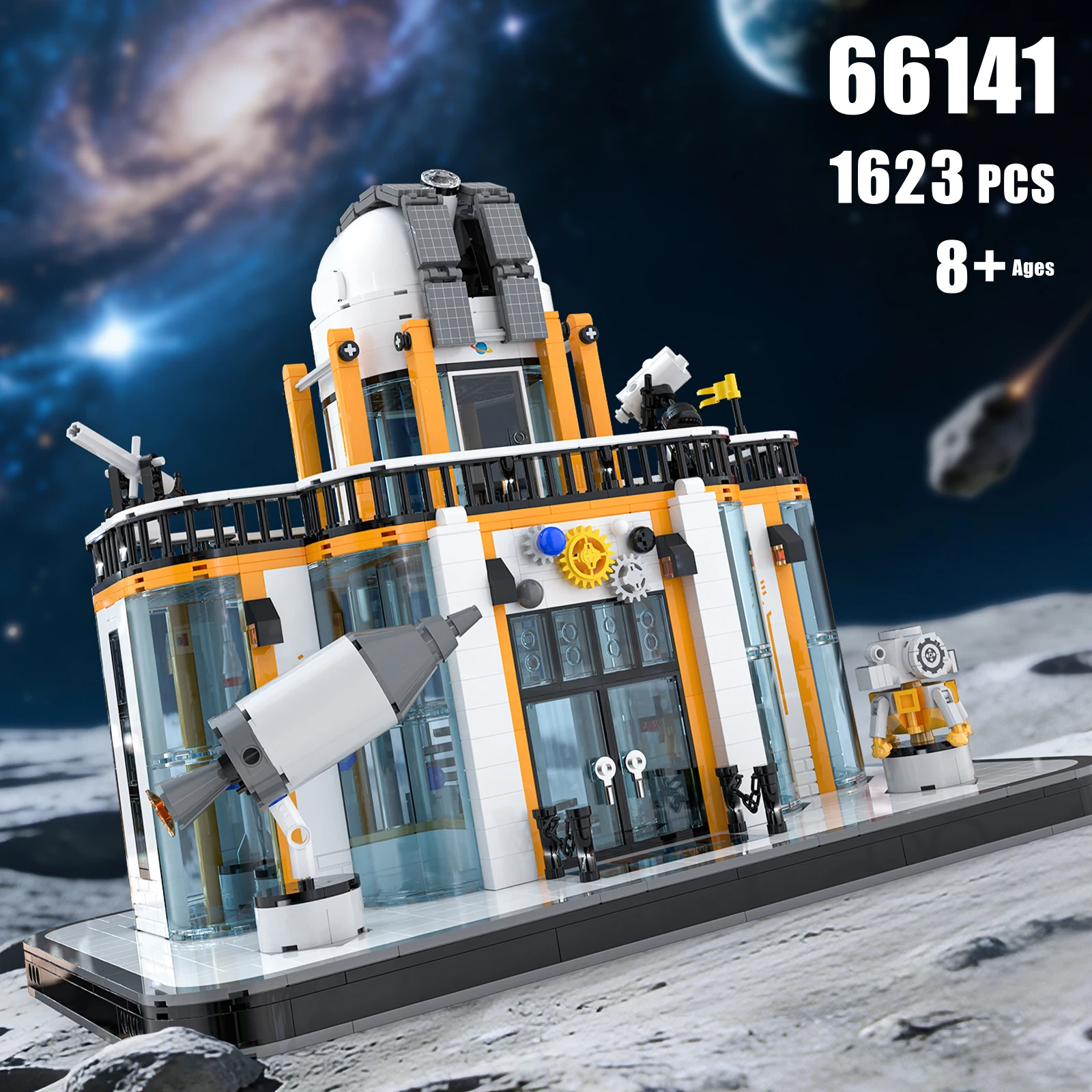 

1623 PCS MOC Street View Space Museum, 2026 New Aviation Building Blocks Set, LED Perfect DIY Gift for All Ages & Occasions