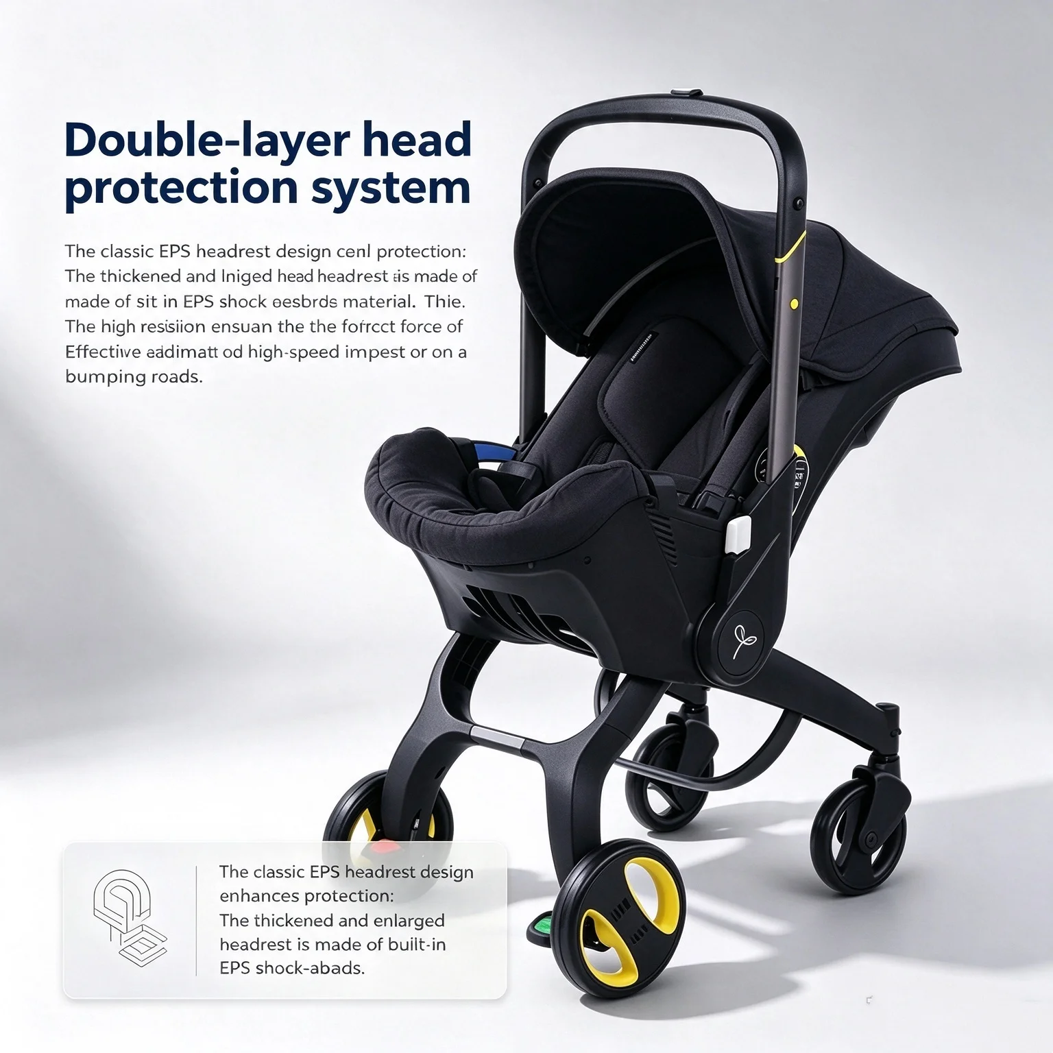 Cochecito de bebé 3 en 1, lige - Baby Nursery Trolley reseña y precio