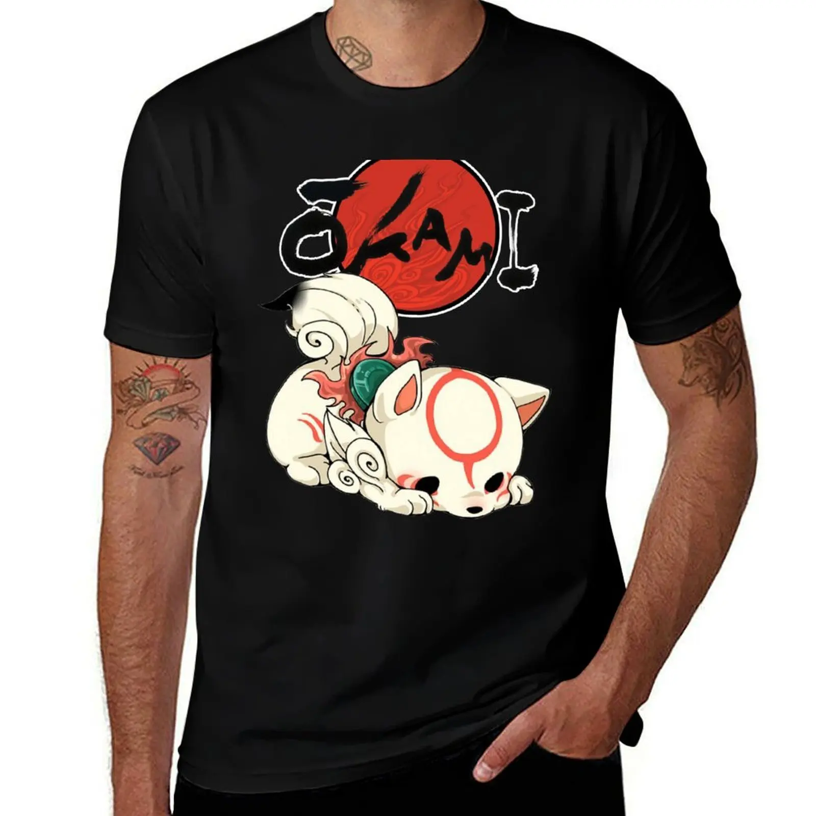 

Okami Amaterasu chibi T-Shirt Work Duty Casual T-Shirt