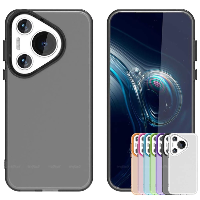 

For Huawei Pura 70 Case Cover Huawei Pura 70 Capa Shockproof Bumper Transparent Frosted Matte Clear Fundas Huawei Pura 70 Pura70