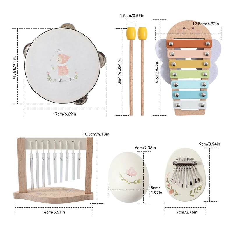 Juguetes musicales Montessori para niños, instrumentos educativos de madera, instrumentos de percusión para bebés, estación de música, regalo de cumpleaños para recién nacidos