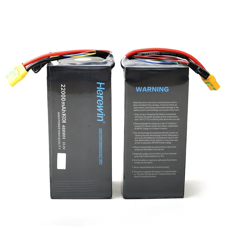 

Herewin 12000 16000 22000mah Battery 22.2v 20C shaft battery Agricultural plant protection battery VTOL Model Airplane Fixed