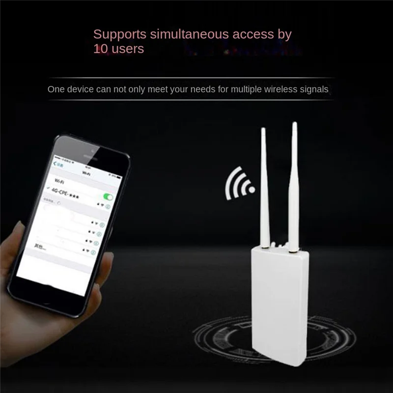 

Открытый 4G Wi-Fi-маршрутизатор 150 Мбит/с Wi-Fi-маршрутизатор с SIM-картой Всепогодный Wi-Fi Водонепроницаемый усилитель с вилкой европейского стандарта Простой в использовании