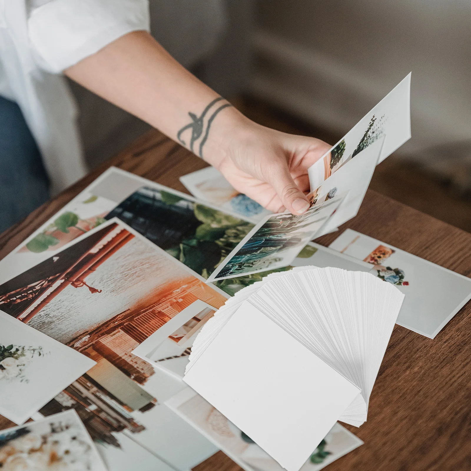 100 ورقة من ورق التصوير الفوتوغرافي المقاوم للماء عالي اللمعان، سطح مسطح أملس لطباعة ورق الصور المدرسية والمكتب المنزلي