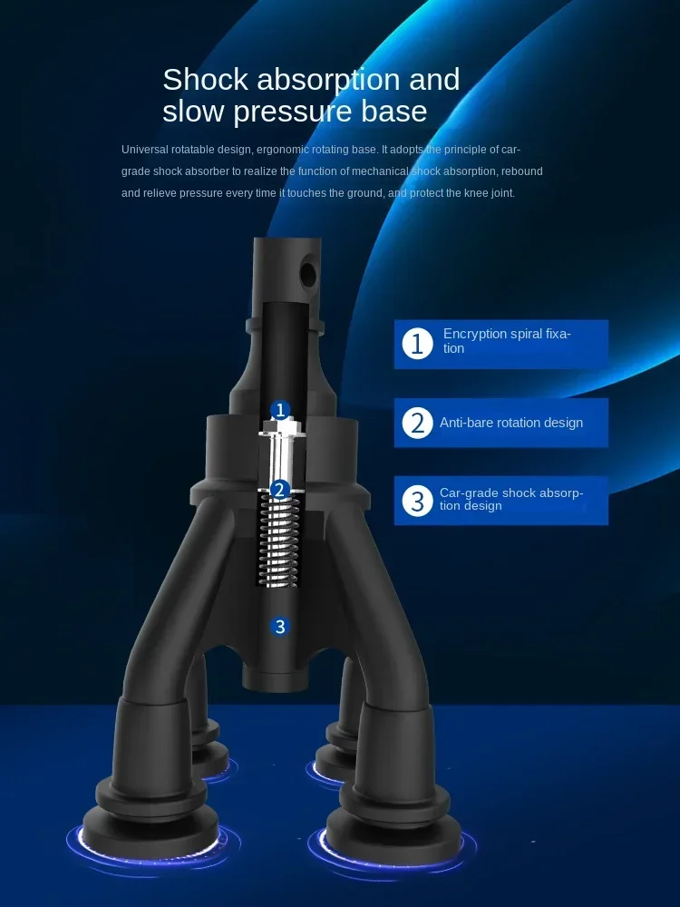 Carbon fiber multifunctional anti-slip telescopic medical walking stick for the elderly