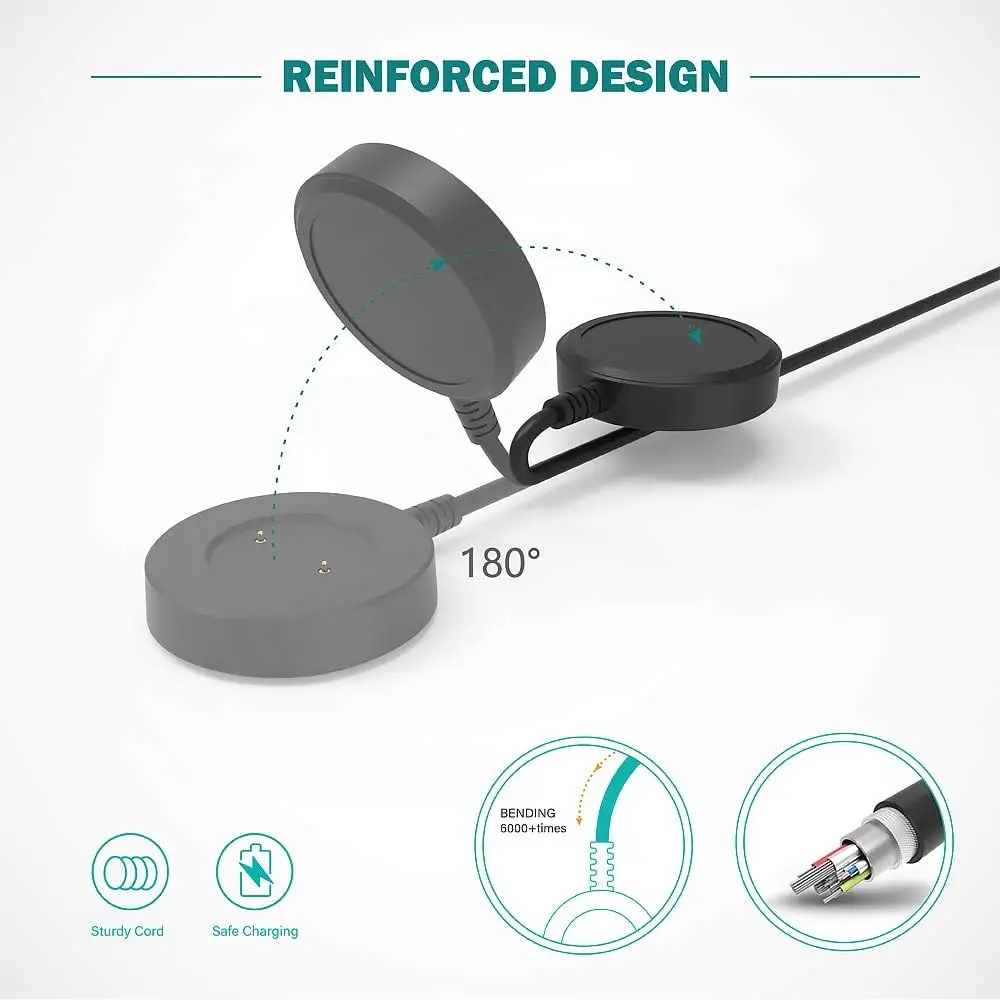 شاحن متوافق مع ساعة Huawei Watch GT/ GT2/GT 2e/ Honor Watch Magic، Magic 2/ Honor Watch Dream، Honor Watch GS Pro