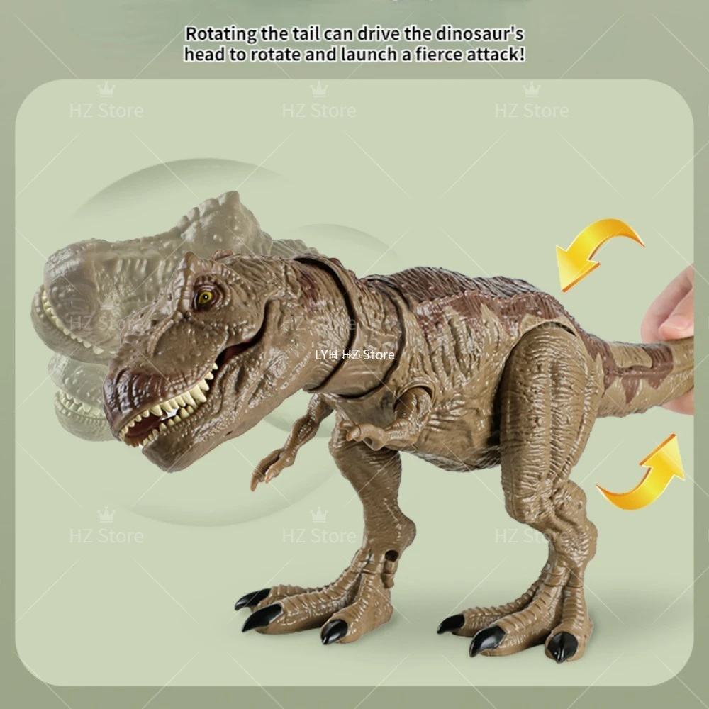 Jurassic World  Tyrannosaurus Rex Action Figure Toy T Rex Dinosaur with Roar Effect, Shake Head & Spray for Kids Birthday Gift