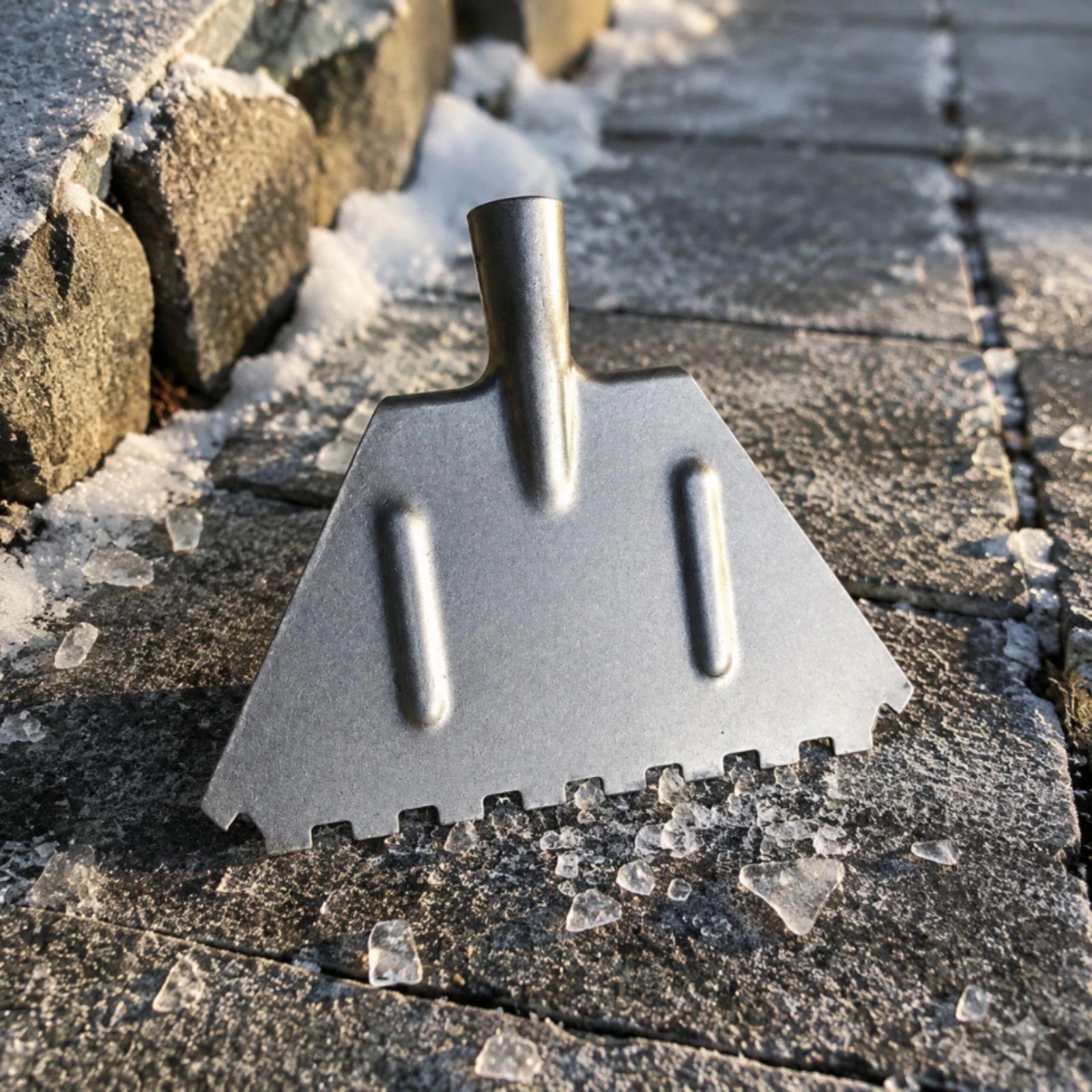 Manganese Steel Ice Breaking Shovel Blade One Piece Formed Reinforced Serrated Edge for Heavy Duty Snow Removal