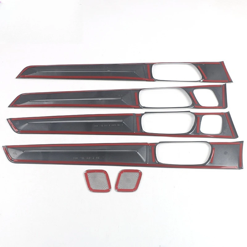 For 22 11th generation Civic inner door side panels Corroded speaker cover Sequined Civic audio box panel stickers