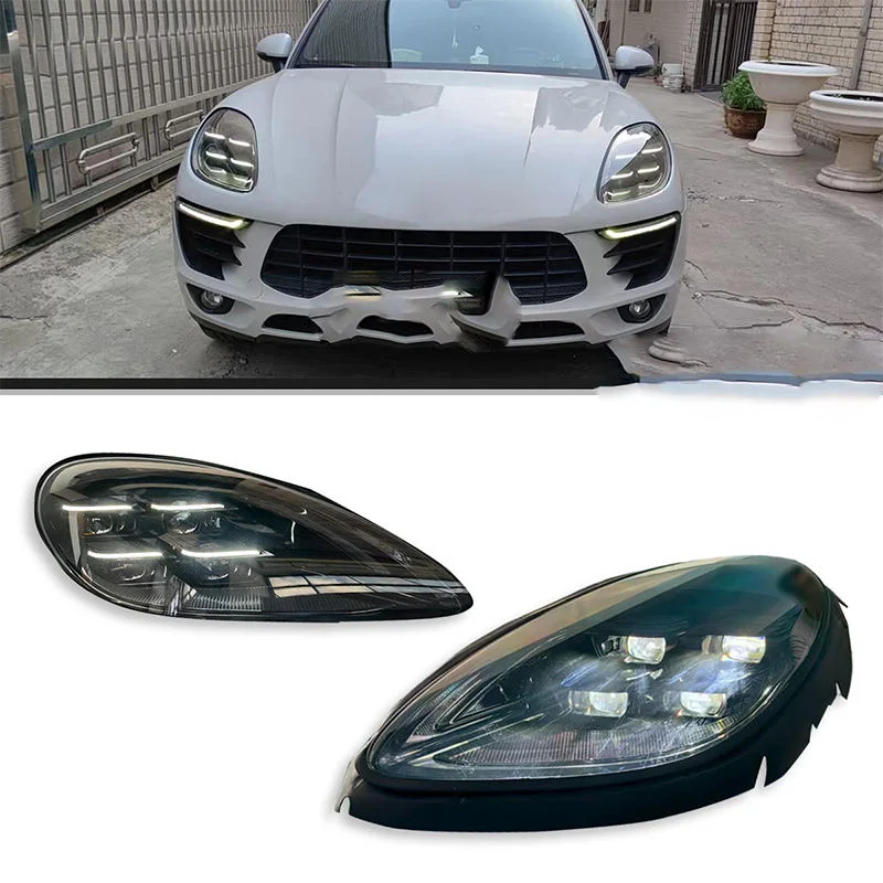 

SJC Auto для 'Porsche Macan 95B.1 Светодиодная фара 2014-2021 Обновление до 95B.3 Стильные фары Дневные ходовые огни Автомобильные аксессуары