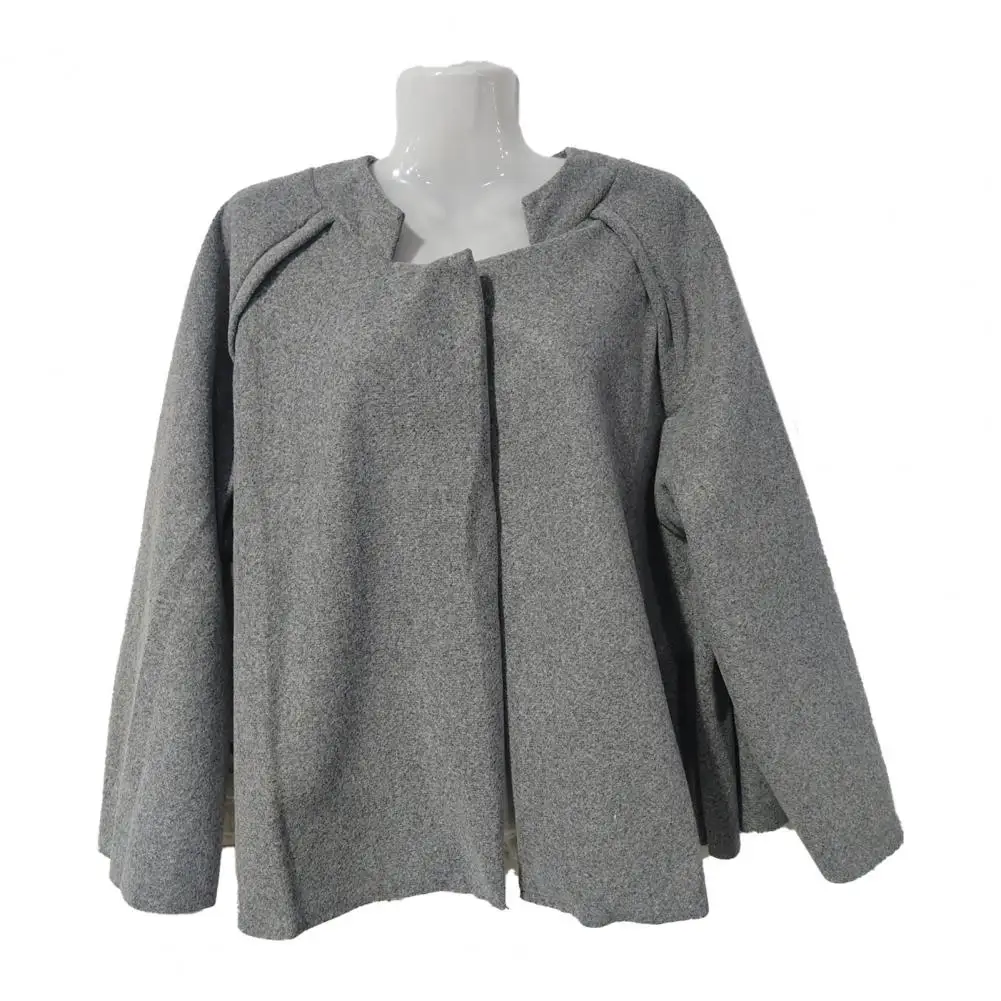 

Womens Fall Winter Jackets Stand Collar Open Front Coat Long Sleeve Padded Outerwear Vintage Casual Outdoor Coat
