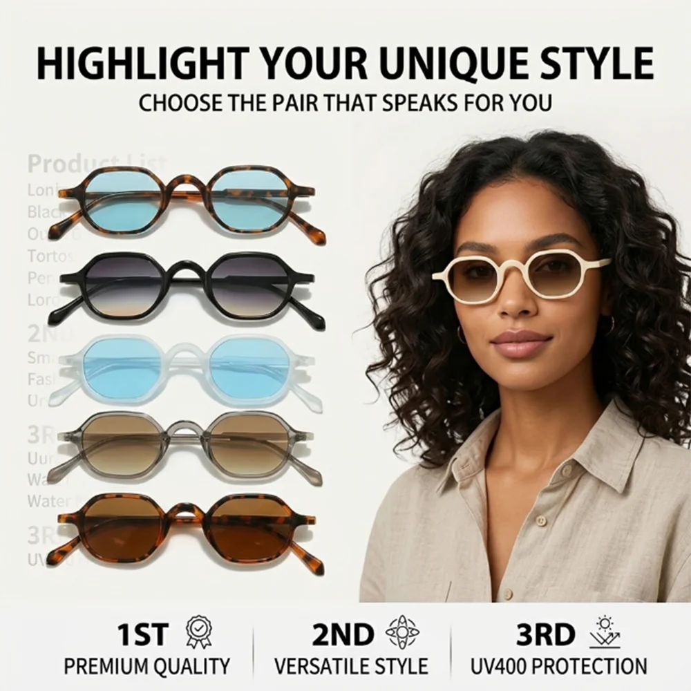 Small Frame Vintage Square Sunglasses Outdoor Sport Riding Goggles Driving Night Vision Eyewear Brand Designer Sun Glasses