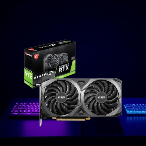 MSI GeForce RTX 3060 VENTUS 2X 12G OC Gaming Graphics Card 12GB GDDR6 192-bit HDMI DP PCI-E 4.0 8Pin Desktop Full New Video Card