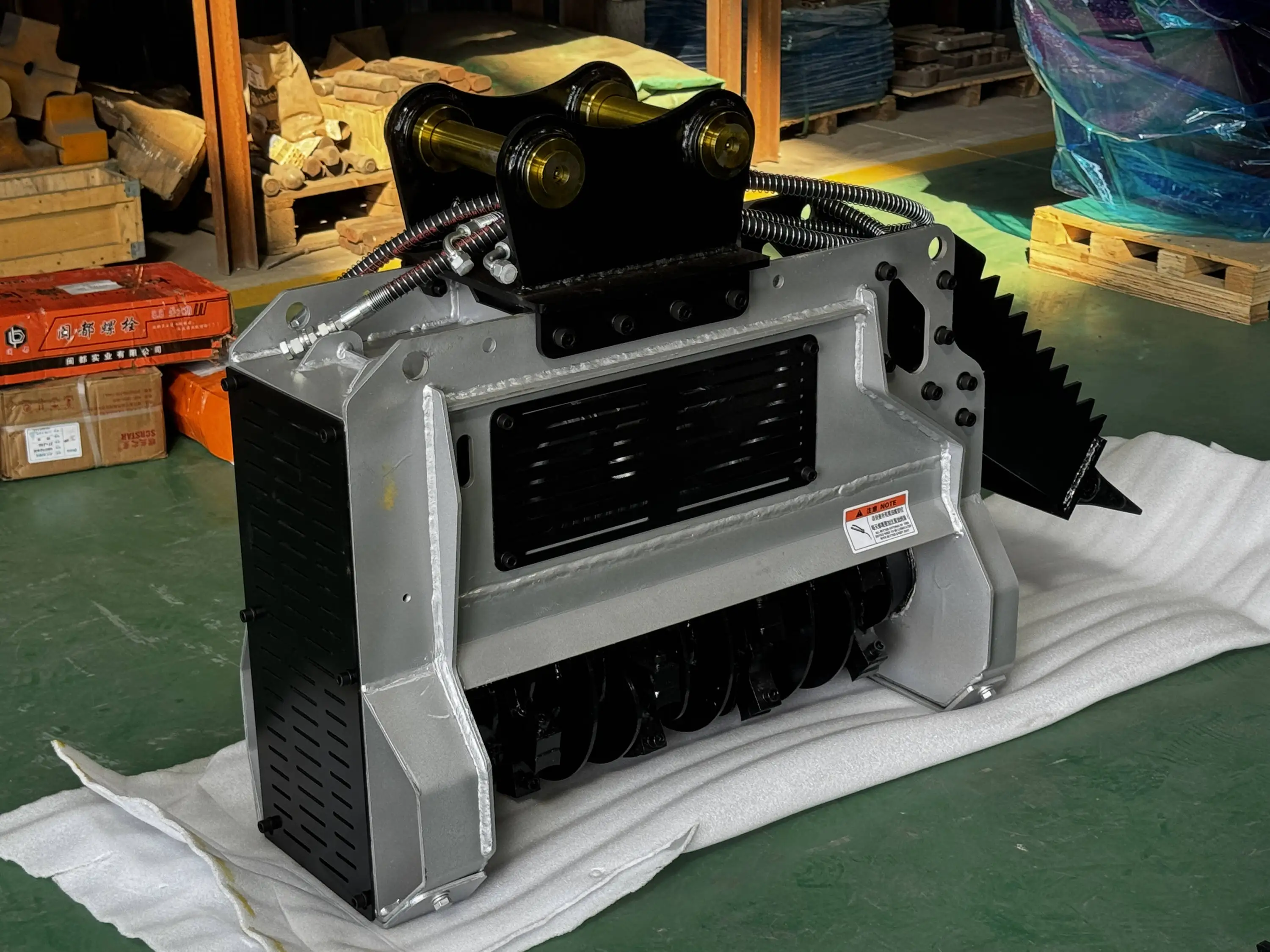 Excavator Wood Muncher, Stump Muncher Land Clearing Machine, Brush Cutter