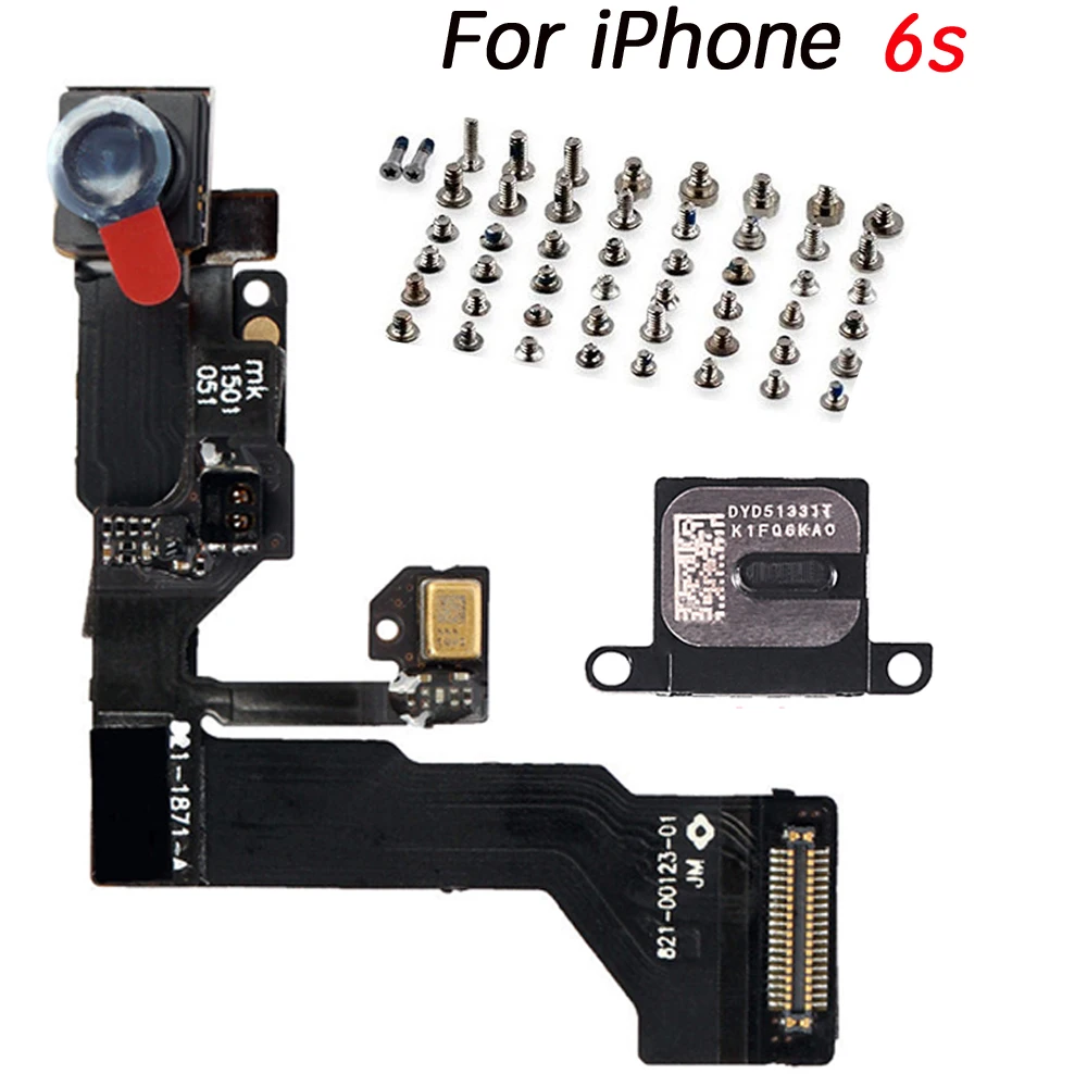 Front Camera Flex For iPhone 6 6P 6s Plus 6sPlus With Proximity Sensor Flex Cable And Earpiece Full Set Screws Replacement