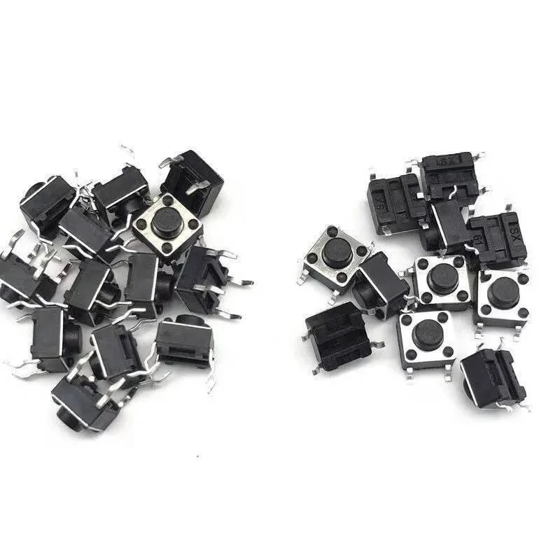 100pcs/lot Mini Micro Momentary Tactile Push Button Switch 6*6*5mm 4 Pin ON/OFF Keys Button DIP 6x6x5mm