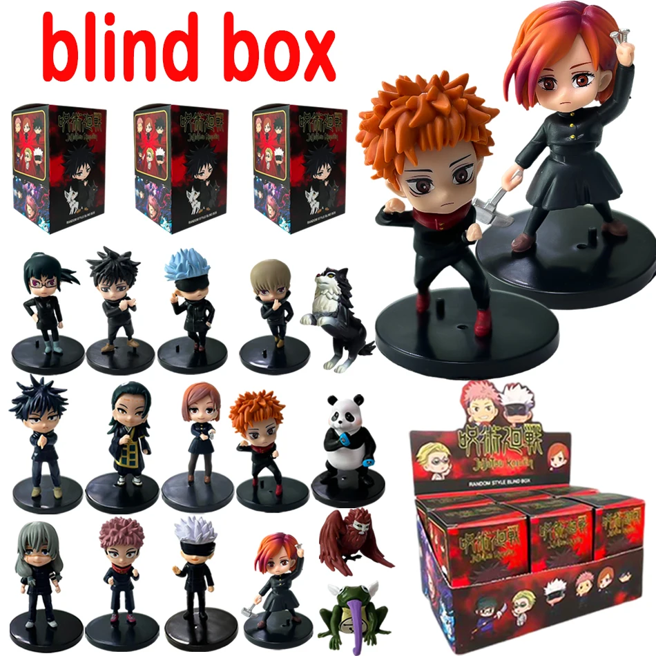 

1-16pcs Jujutsu Kaisen 9cm Figure Q Version Satoru Gojo Itadori Yuji Nobara Megumi Collection Character Ornaments birthday gift